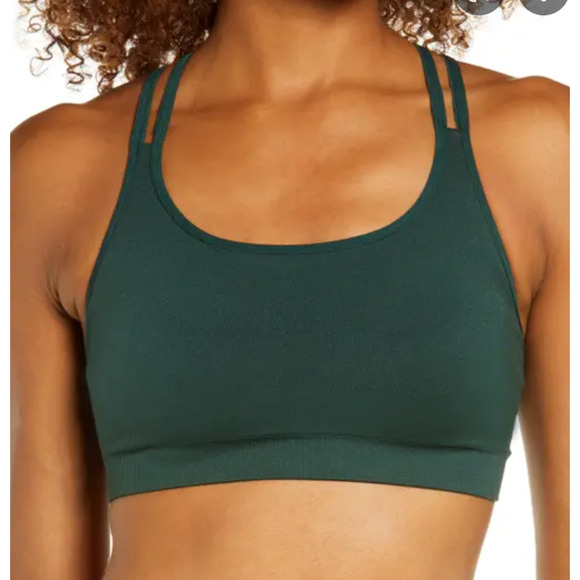 Zella Other - NWT ZELLA Seamless Strappy Sports Bra In Green Park Size S